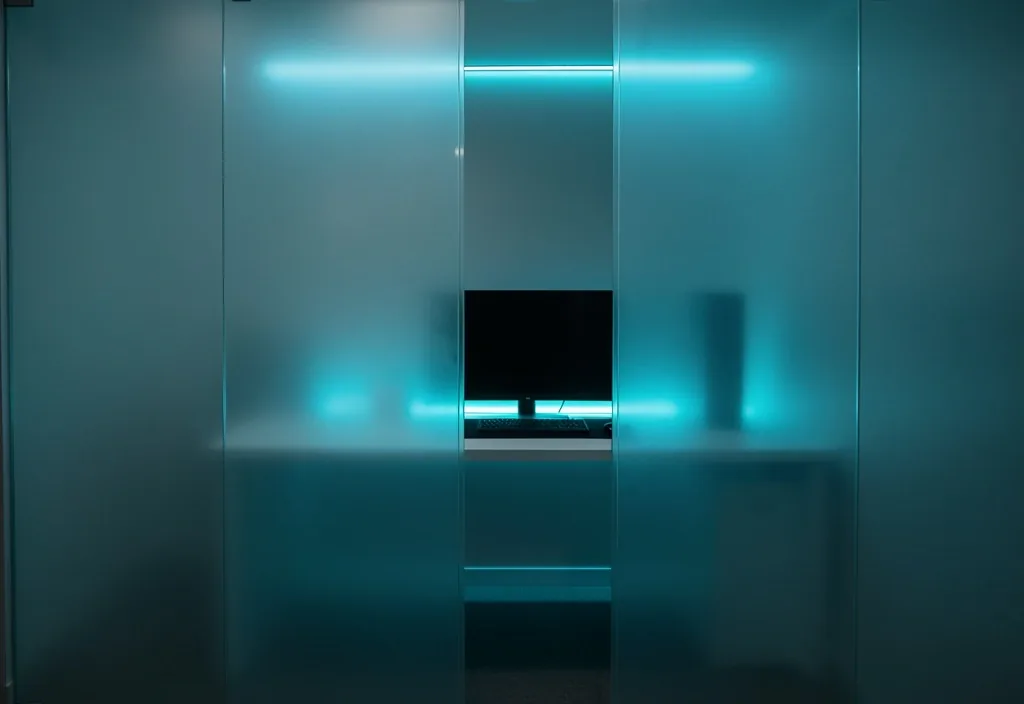 Cabina privada con aislamiento visual e iluminación individual
