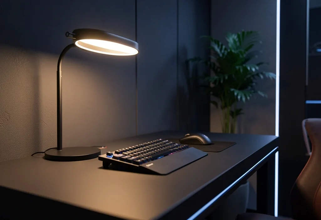 Interior de cabina con iluminación ajustable y espacio para dispositivos